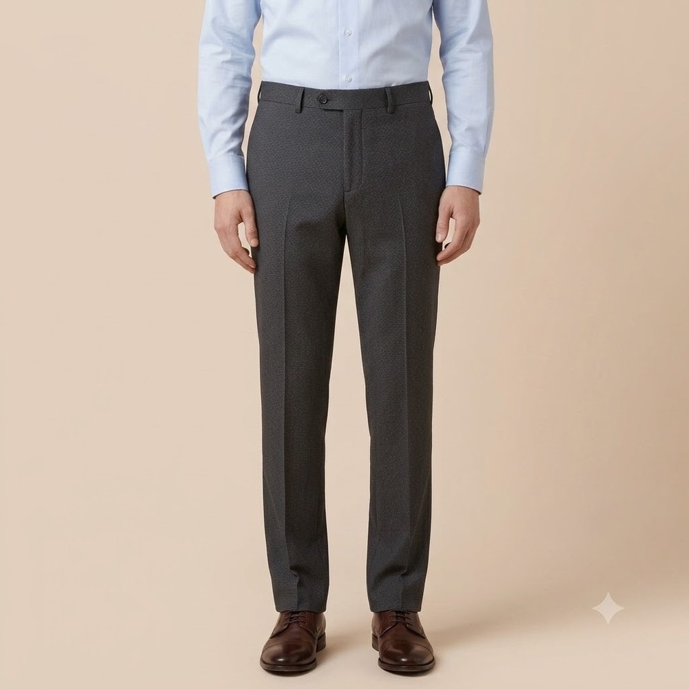 PTF‎ Tailored Dress Pants Mens Gray Flat Front Classic Fit